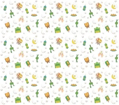 Eid Mubarak Seamless Background Pattern EPS Vector Illustrazione stock