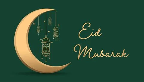 Eid Mubarak Template suitable for Poster Banner and Greeting Card Stock Illustration