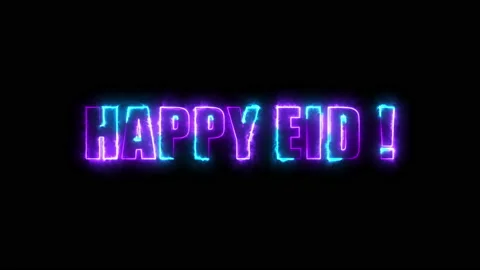 Eid mubarak text animation 4K Vídeo Stock 237796227