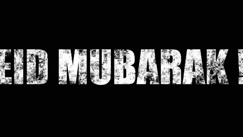 Eid mubarak text animation Stock Footage 237796091