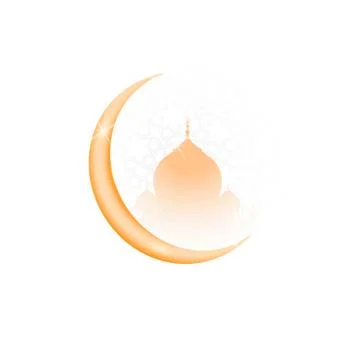 Eid Mubarak as text calligraphy and moon, quran and lantern a festival widely 스톡 일러스트