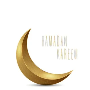Eid Mubarak as text calligraphy and moon, quran and lantern a festival widely Stock Illustration