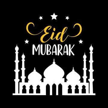 Eid Mubarak typography vector art Stock-Illustration