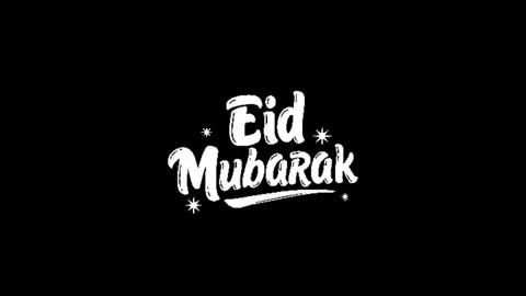 Eid Mubarak Typography Widescreen White Stock-Footage 344765284