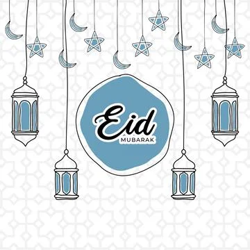 Eid Mubarak Vector Design Illustration For Celebrate Moment. Eid Mubarak gr.. Stock Illustration