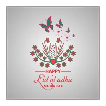 Eid Mubarak vector holy Islamic social media post design. Eid Mubarak backg.. Stock Illustration