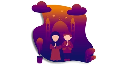 Eid mubarok flat design Stock Footage 232616765