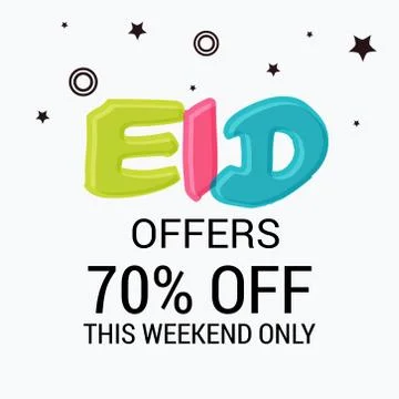 Eid Offer. Stock Illustration