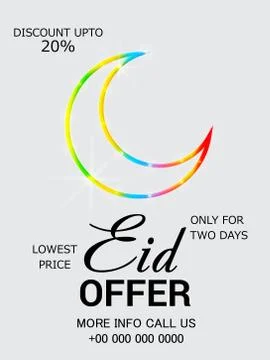 Eid Offer. Stock Illustration