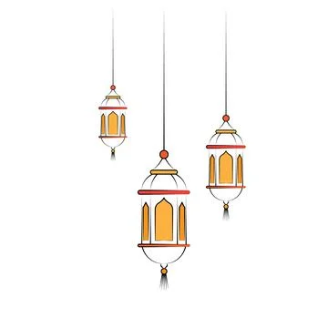 Eid or Ramadan Lanterns for decorations Stock Illustration