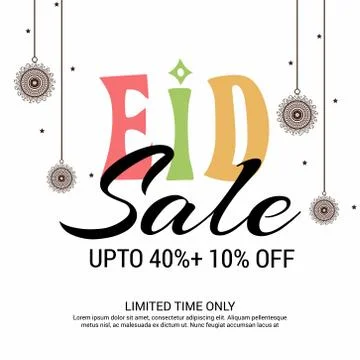 Eid Sale. Stock Illustration