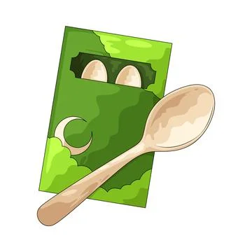 Eid spoon box illustration 스톡 일러스트