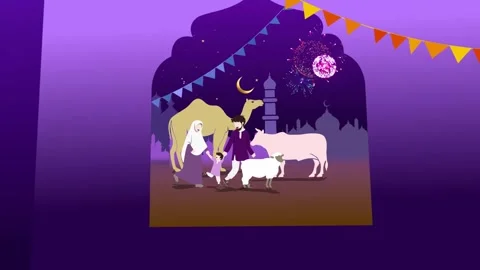 Eid Ul Adha Greetings V2 Stock Footage 340398287