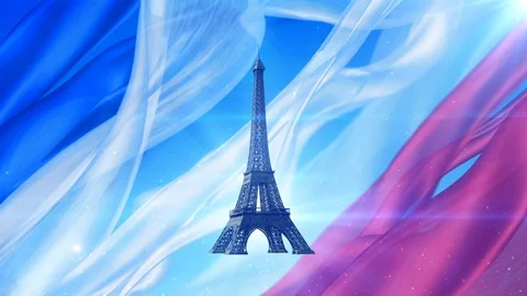 Eifel Tower and fabric Stockbeeldmateriaal 101908912