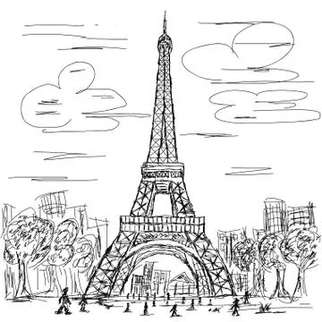 Eifel tower Stock Illustration