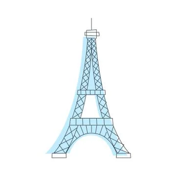 Eifel Tower Monument In Paris Stock Illustration