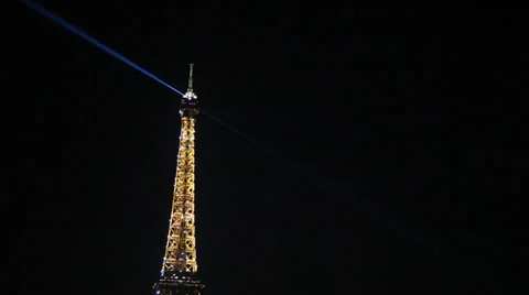 Eifel Tower at night Stock-Footage 38219493