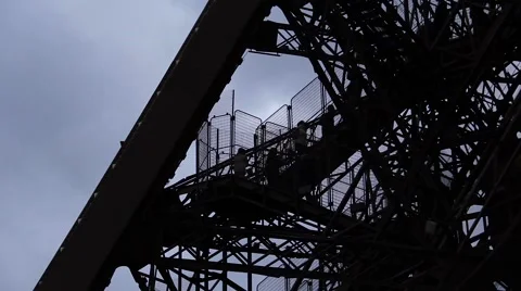 Eifel tower, Paris Stock Footage