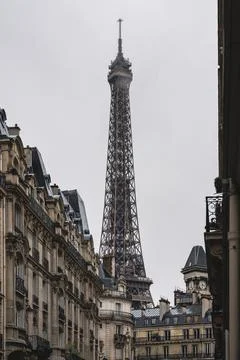 Eifel Tower Rue Edmond Valentin Paris France Europe Stock Photos