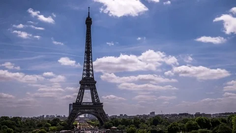 Eifel Tower - Time Lapse Video Stock Footage 78035420