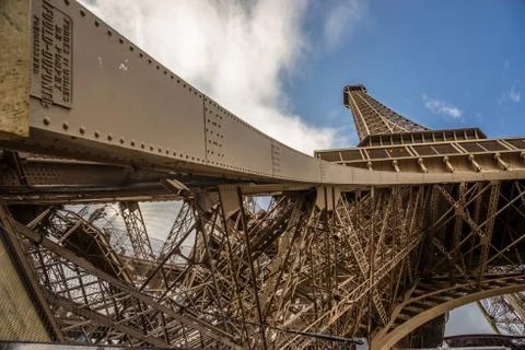 Eifel tower, view from below Stock Photos