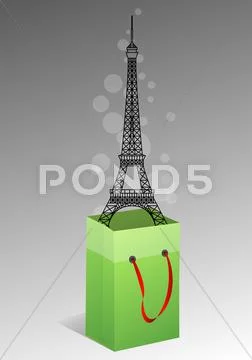 Eiffel bag Stock Illustration