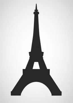 Eiffel black Illustrazione stock