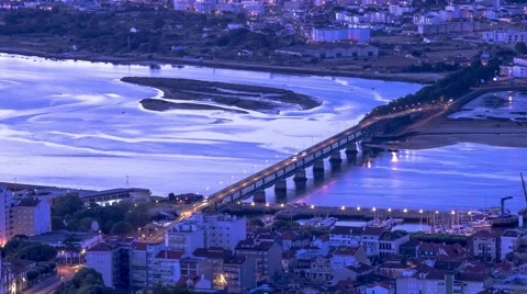 Eiffel Bridge - Viana do Castelo 库存影片 40003117