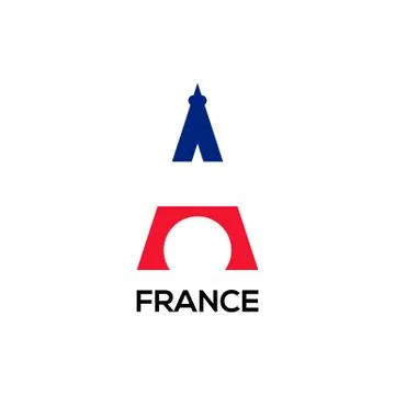 Eiffel flage logo vector Stock-Illustration