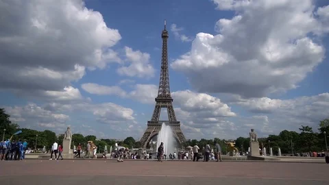 Eiffel time lapse Stock Footage