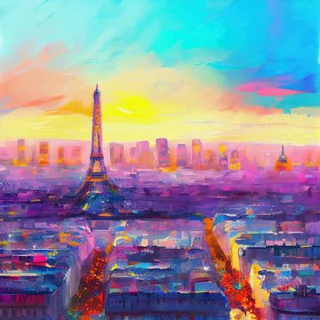 Eiffel tour and Paris street Stock Illustration