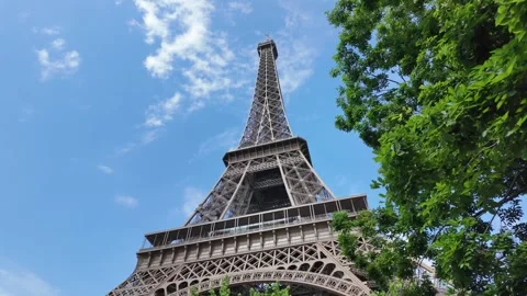 The Eiffel Towe Champ de Mars in Paris, France. Vidéo 323188856
