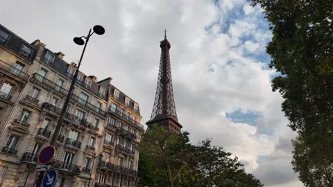 The Eiffel Towe Champ de Mars in Paris, France. Vídeos de archivo 323188869