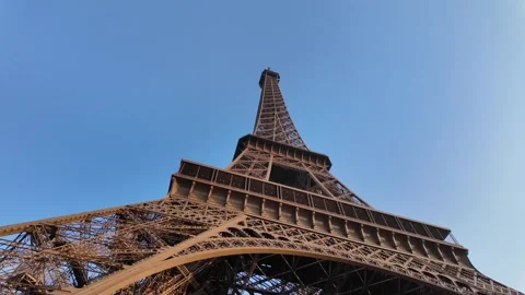 The Eiffel Towe Champ de Mars in Paris, France. Vídeos de archivo 323188902