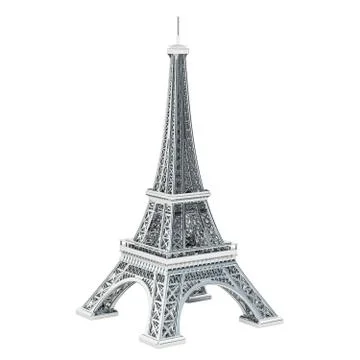 The Eiffel Tower, 3D rendering Stock Illustration