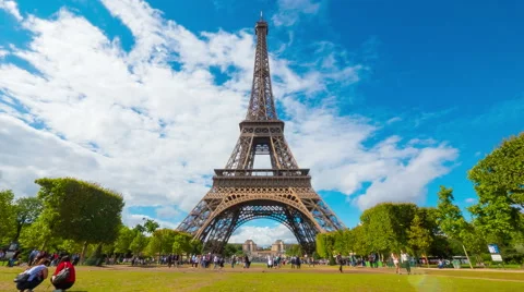 Eiffel tower, 4k UHD timelapse Stock Footage 42176241
