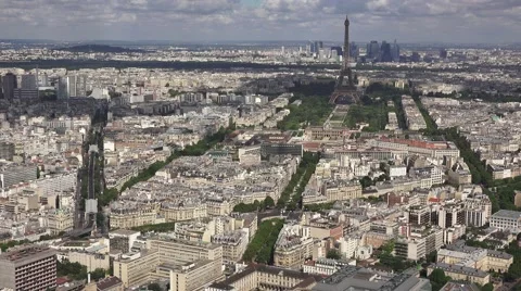 The  Eiffel Tower (in 4K) viewed from the Tour Montparnasse, Paris, France. 動画素材 53588260