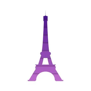 Eiffel tower, abstraction with shadows, vector illustration Stock Illustration