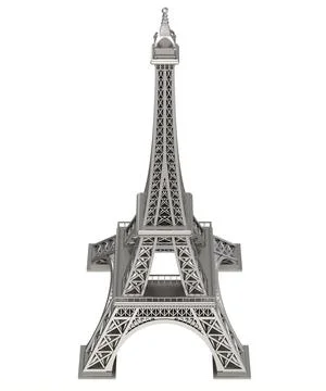 Eiffel tower angle view 3d illustratio Stockillustratie