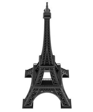 Eiffel tower angle view 3d illustratio Stockillustratie