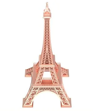 Eiffel tower angle view 3d illustratio 스톡 일러스트