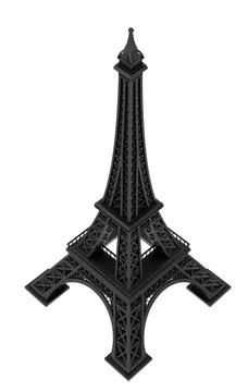 Eiffel tower angle view 3d illustratio Stockillustratie