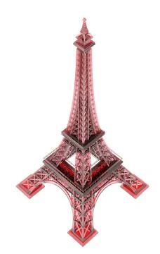 Eiffel tower angle view 3d illustratio Stock-Illustration