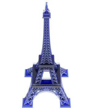 Eiffel tower angle view 3d illustratio Stock-Illustration