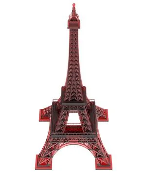 Eiffel tower angle view 3d illustratio イラスト素材
