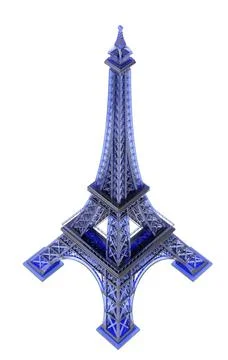 Eiffel tower angle view 3d illustratio Stock-Illustration