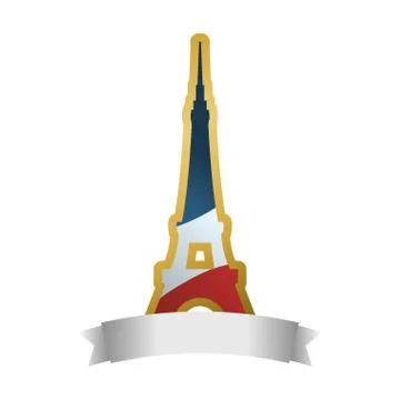 Eiffel tower architecture Illustrazione stock