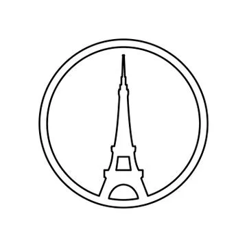 Eiffel tower architecture Stockillustratie