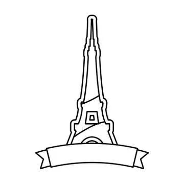 Eiffel tower architecture Stock Illustration