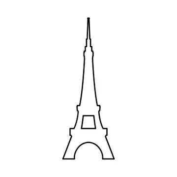 Eiffel tower architecture Stockillustratie